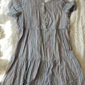 Madewell Striped Multicolor Mini Dress